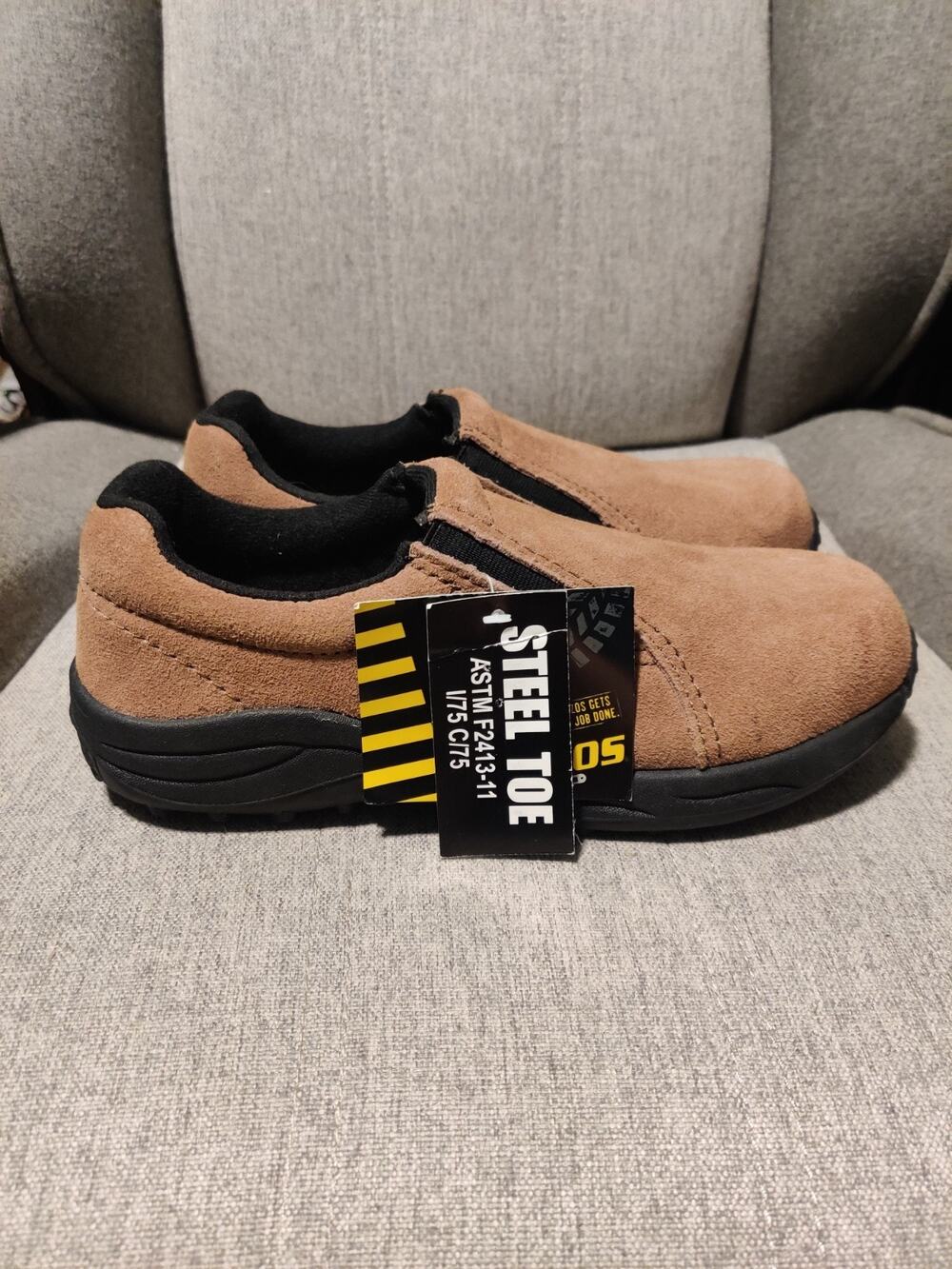 Brazos Workforce Slip On Shoes Suede Leather Steel Toe Work Women’s 8B/M NWT